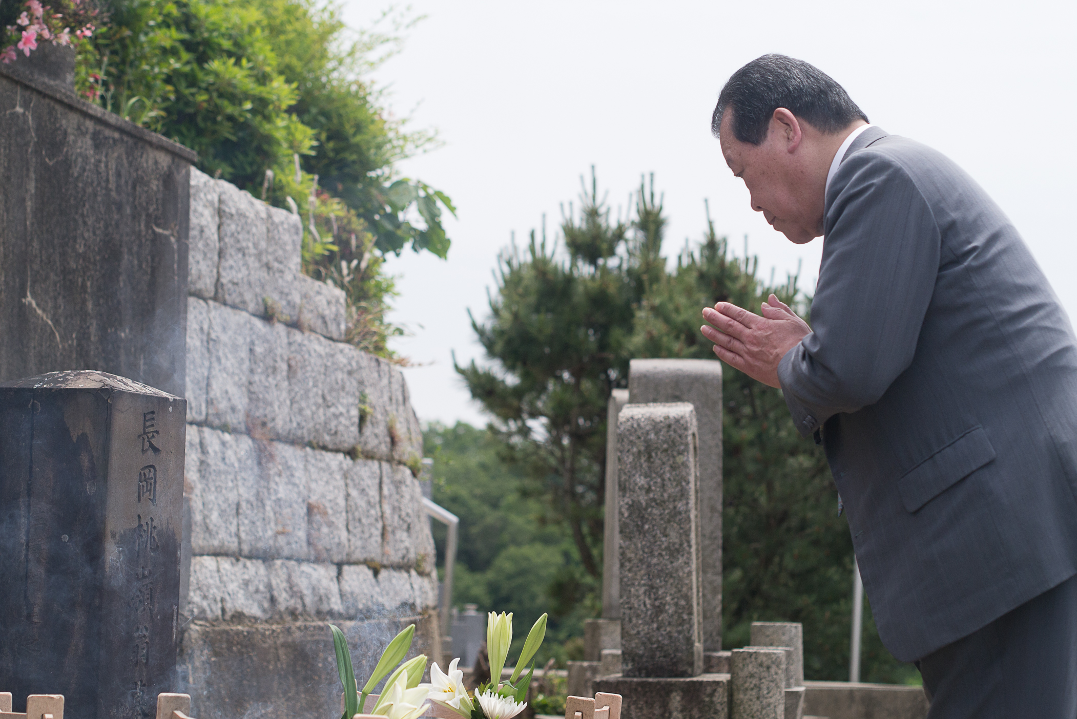 長岡桃嶺先師墓参
